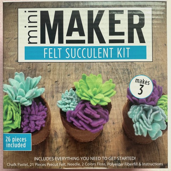 Mini Maker Felt Succulent Kit - Picture 1 of 2